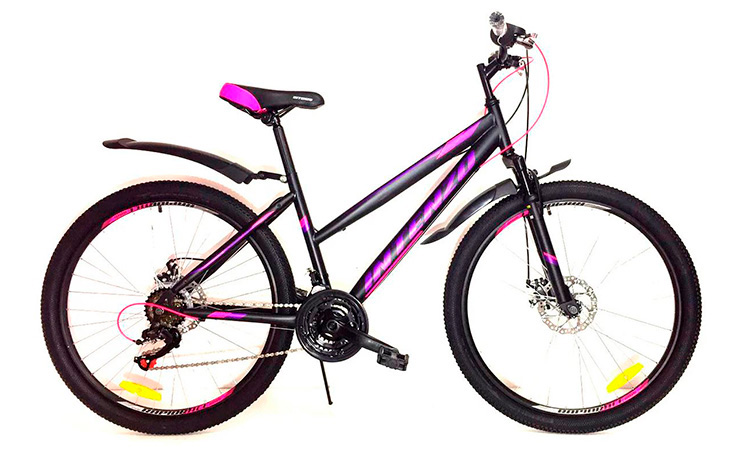Фотография Велосипед Intenzo DELTA-DISK 26" размер S 2024 Черно-фиолетовый